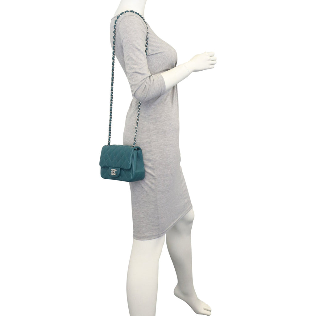 Chanel Classic Flap Mini Square | Dark Teal