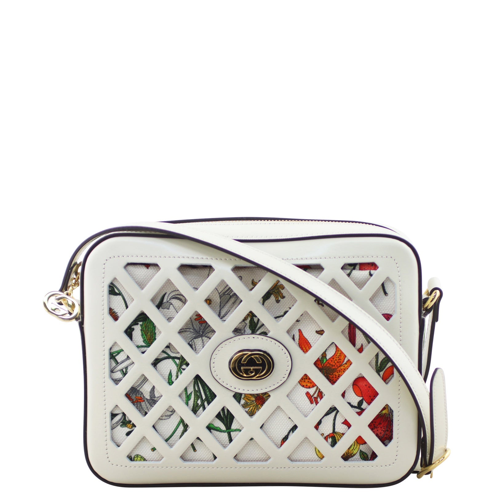 Gucci Cutout Floral Shoulder Bag Small