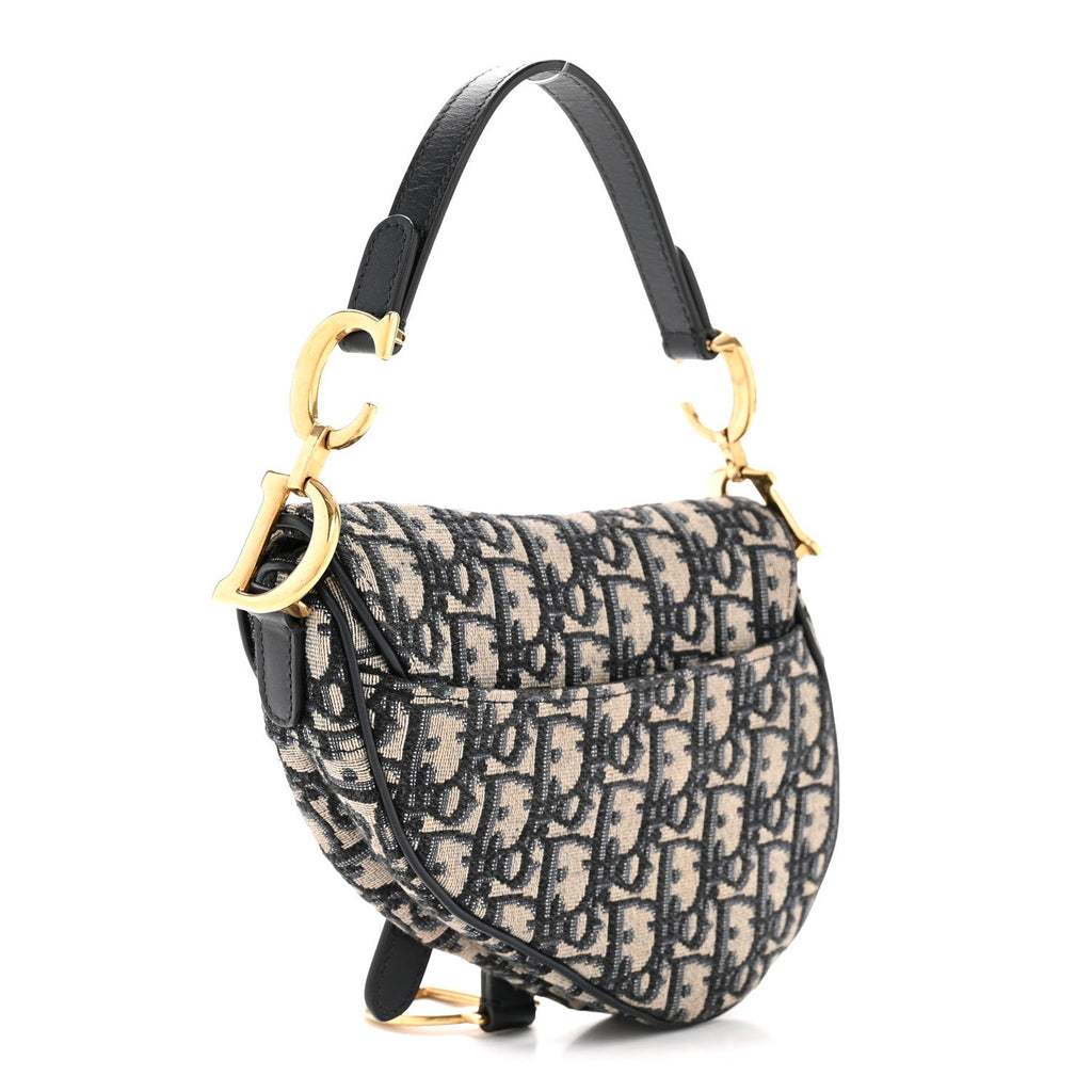 Oblique Mini Saddle Bag Blue