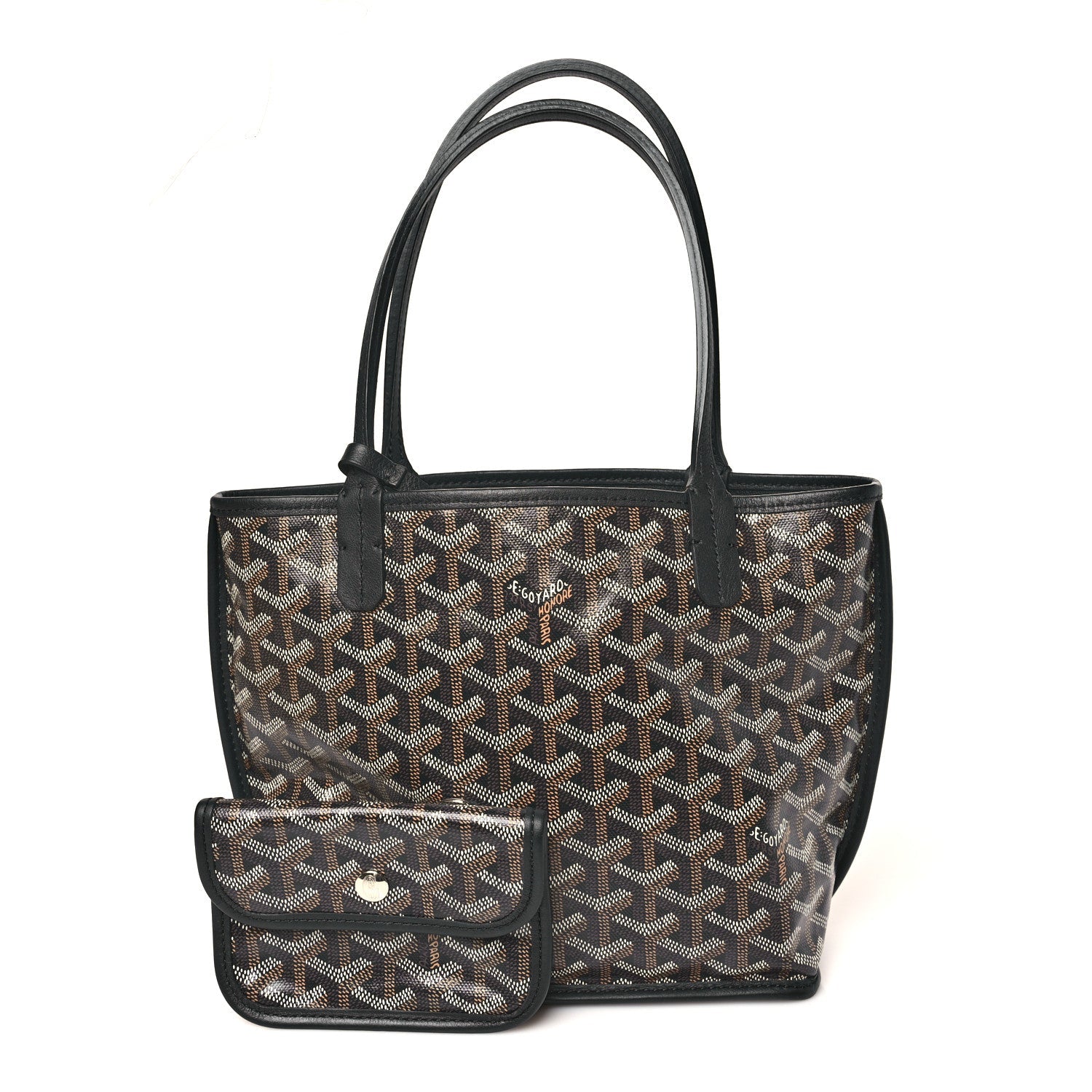 Goyardine Reversible Mini Anjou Black