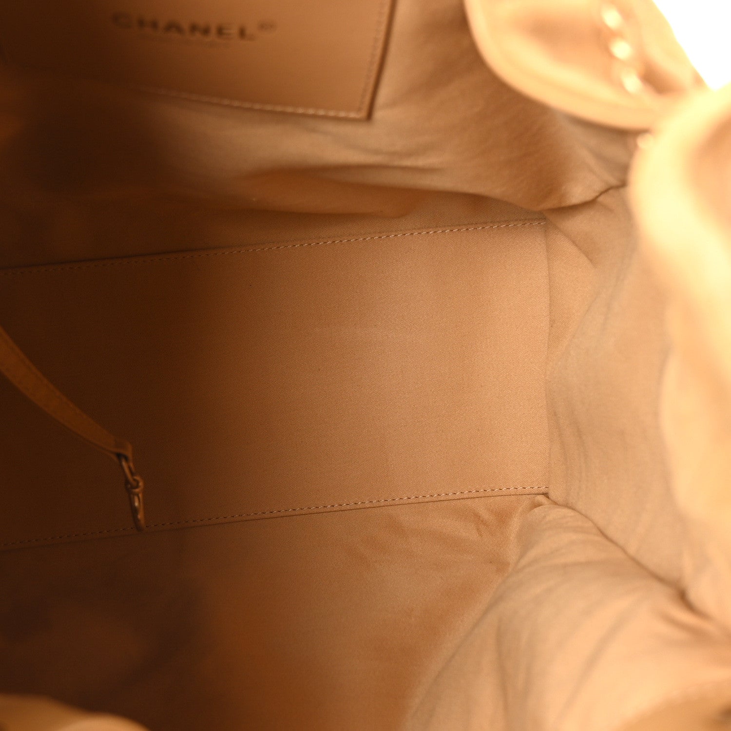 Suede Quilted Medium Chanel 25 Handbag Beige