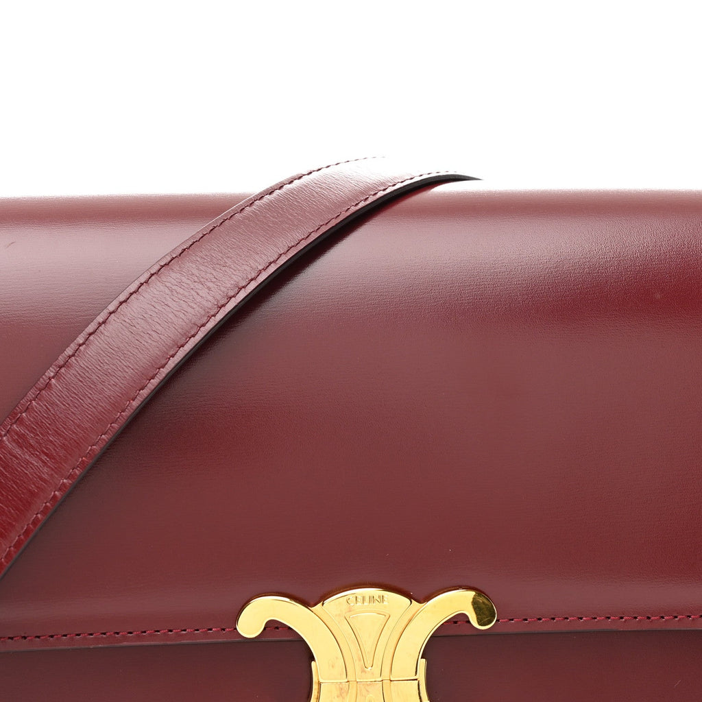 Shiny Calfskin Medium Triomphe Light Burgundy