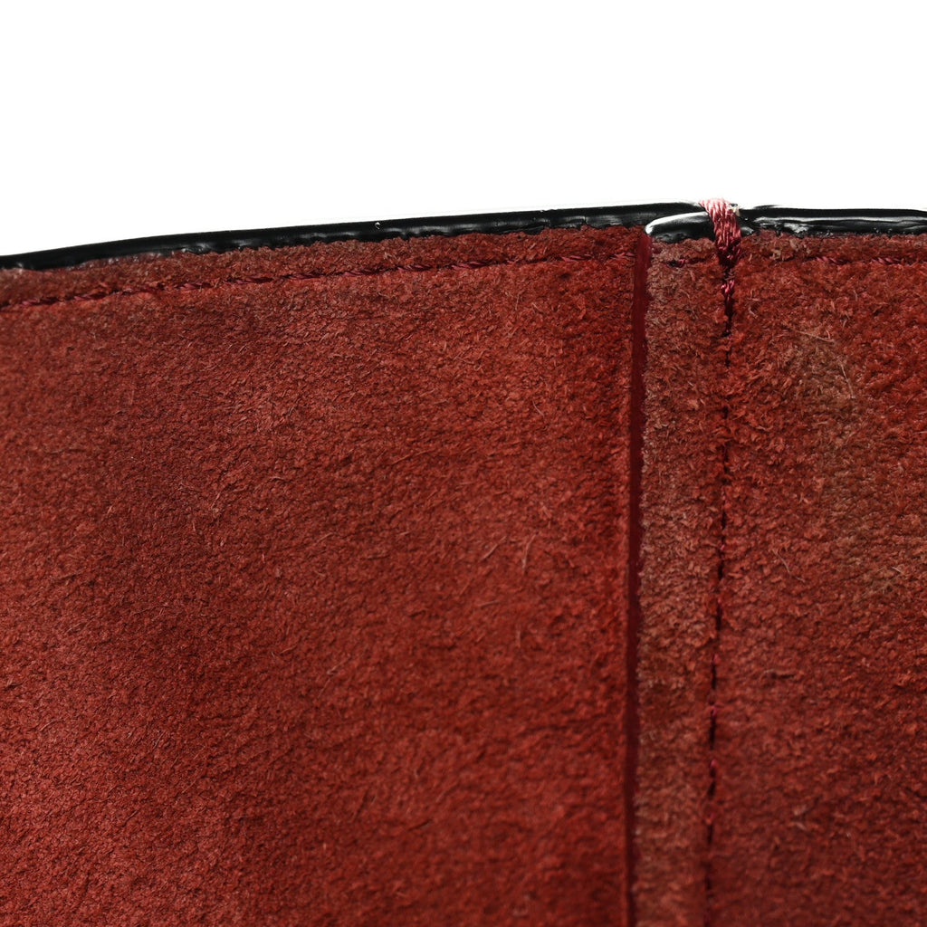 Soft Grained Calfskin Small Sangle Bucket Bag Burgundy