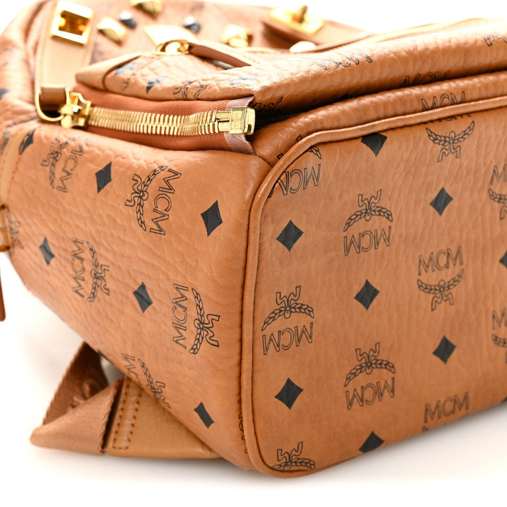 Visetos Studded Small Dual Stark Backpack Cognac