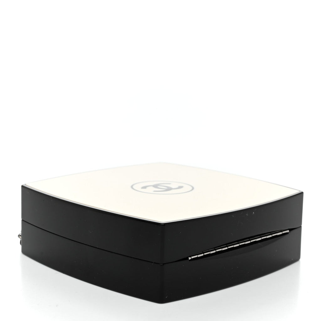 Plexiglass Compact Box Clutch Black Ivory