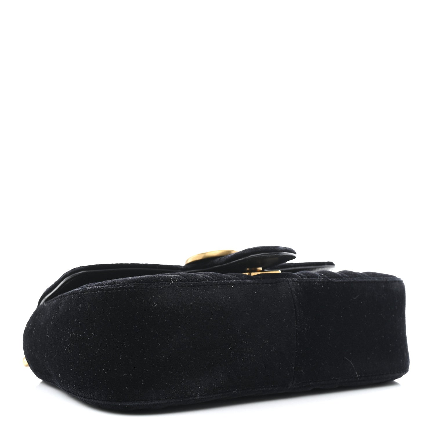 Velvet Matelasse Mini GG Marmont Shoulder Bag Black