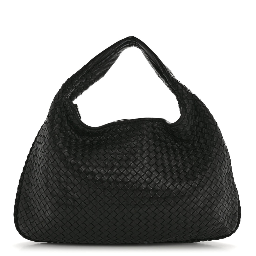 Nappa Intrecciato Medium Veneta Hobo Black