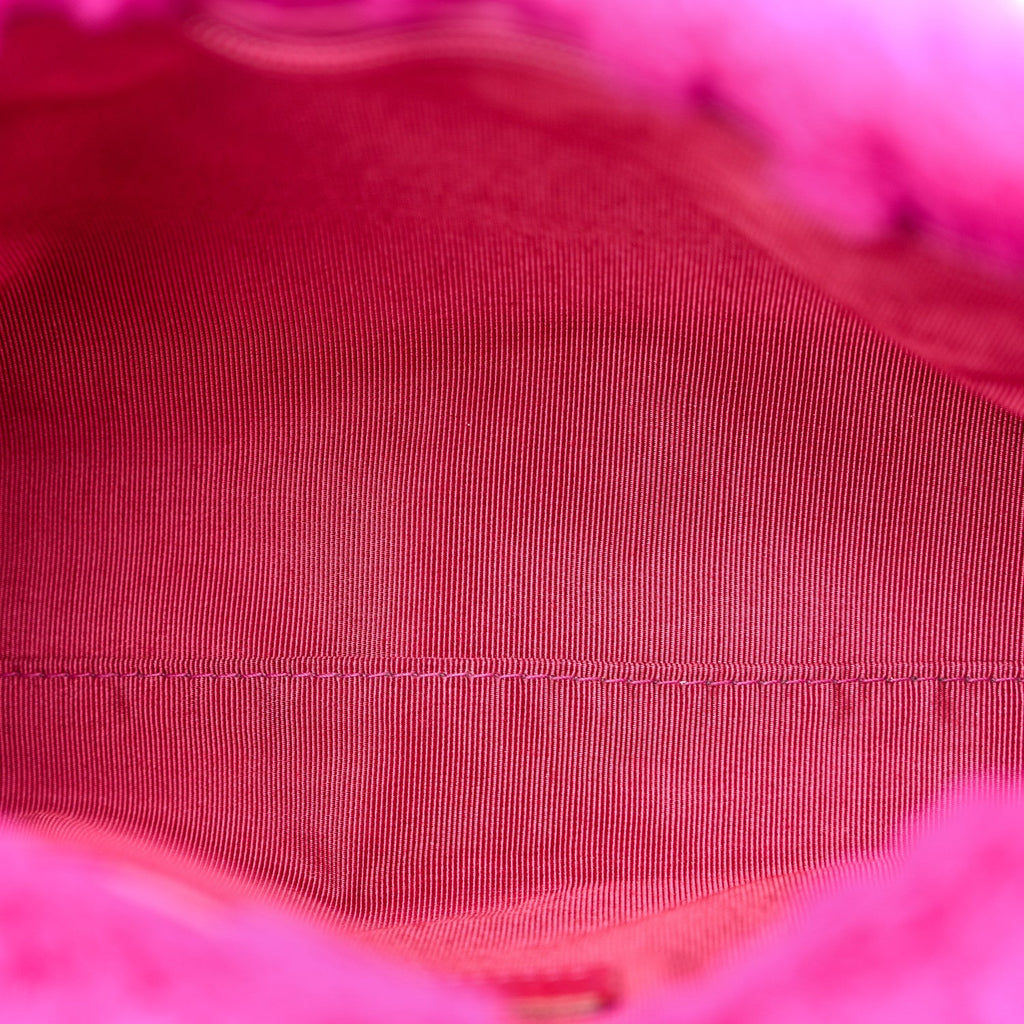 Rabbit Fur Shoulder Bag Fuchsia
