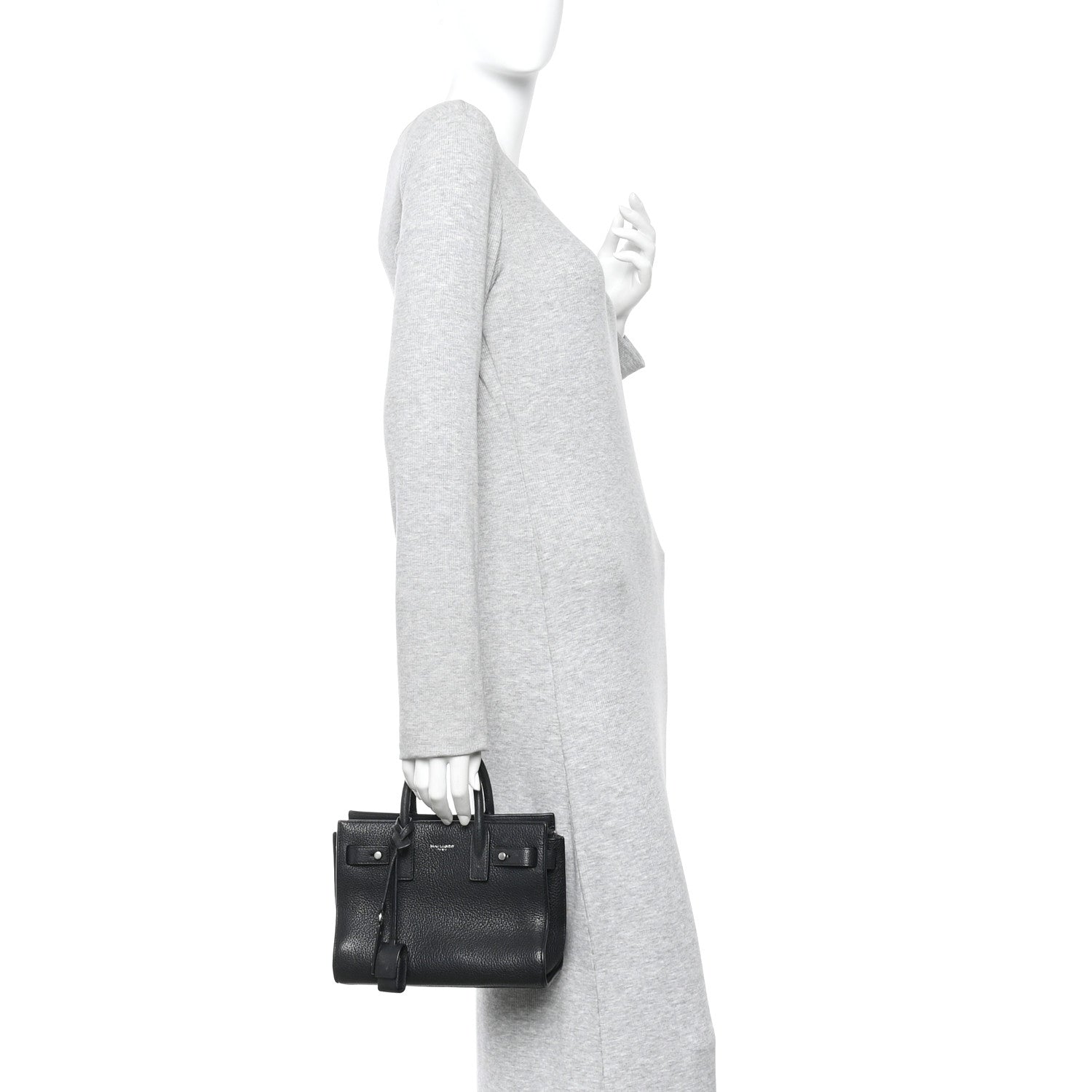 Grained Calfskin Nano Sac De Jour Souple Black