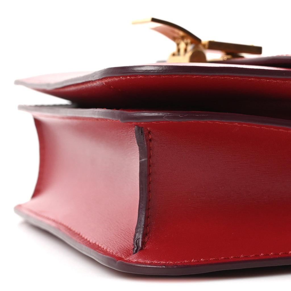 Box Calfskin Teen Classic Box Flap Bag Red