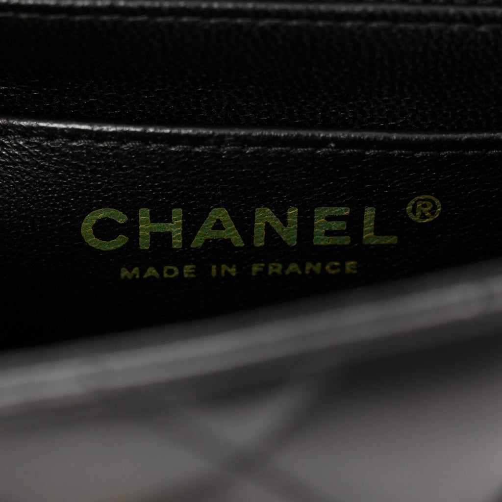 Lambskin Quilted Mini Square Flap Black