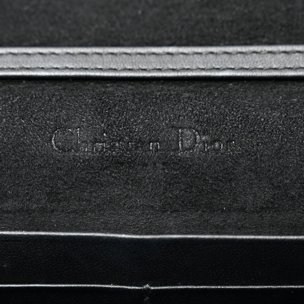 Ultra Matte Calfskin Saddle Chain Pouch Black