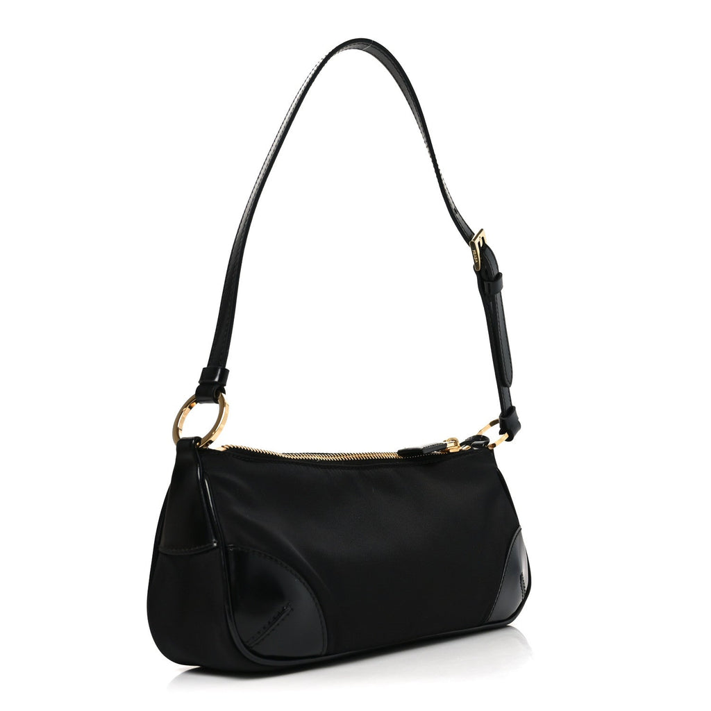 Re-Nylon Spazzolato Re-Edition 2002 Shoulder Bag Black