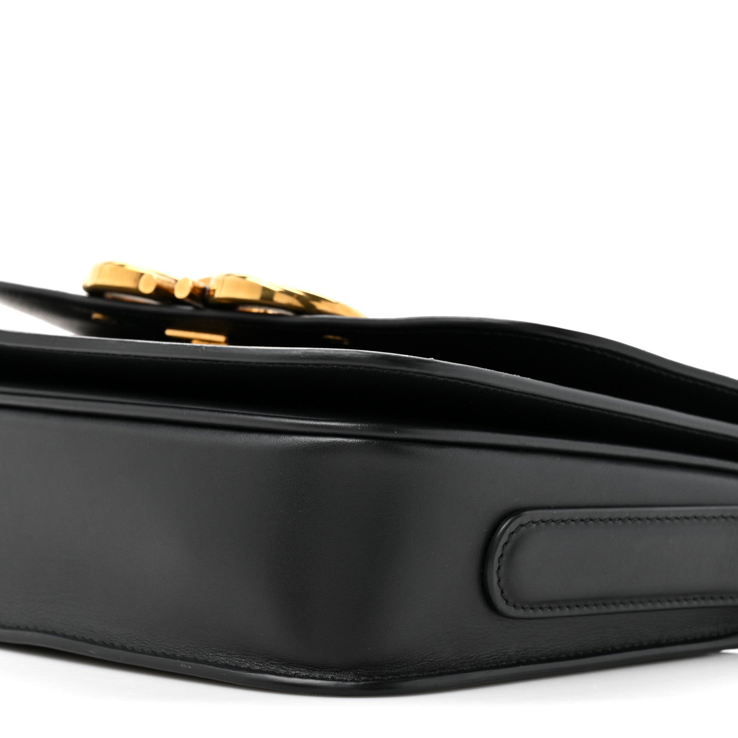 Calfskin Gancini Shoulder Bag Black