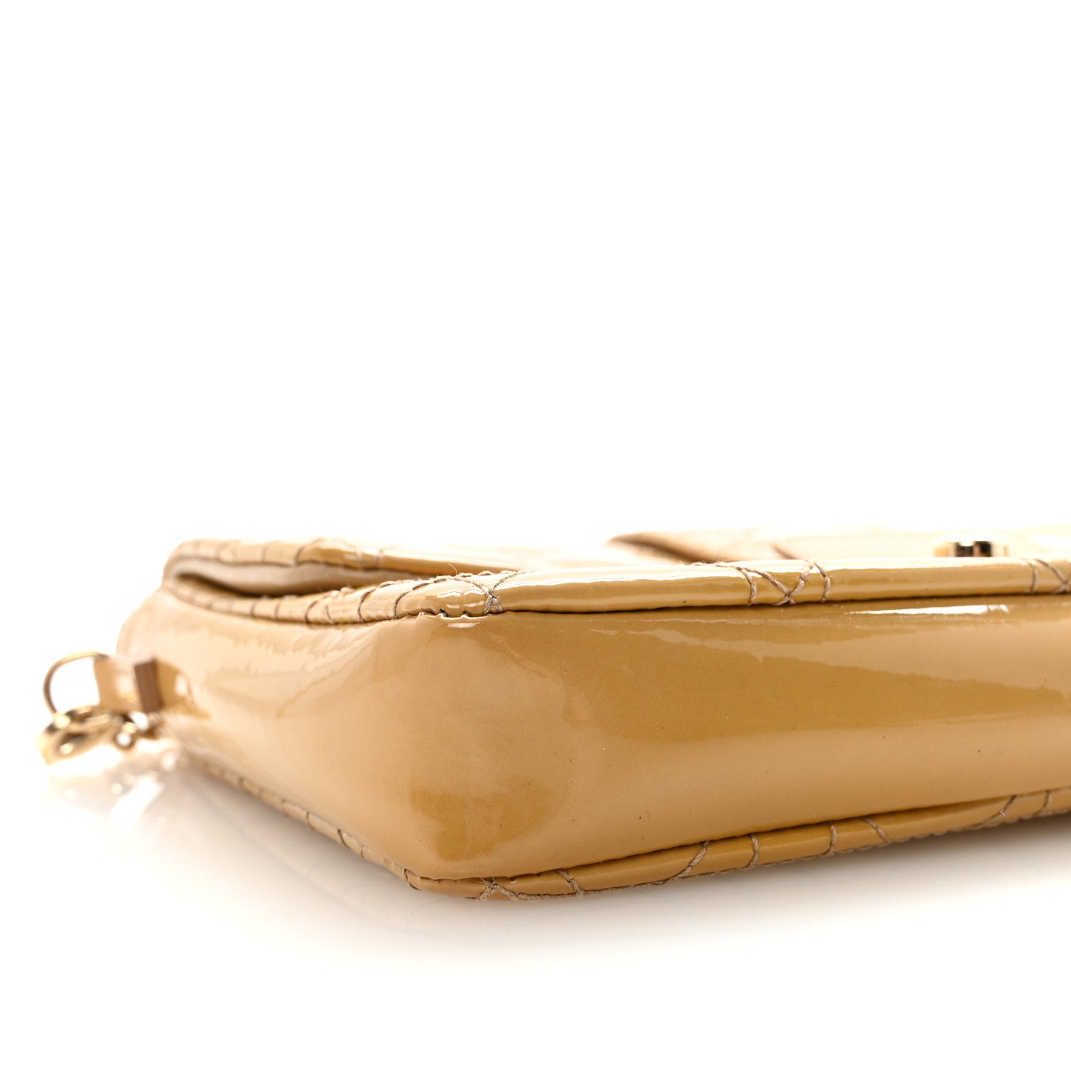 Patent Cannage Miss Dior Promenade Pouch Yellow