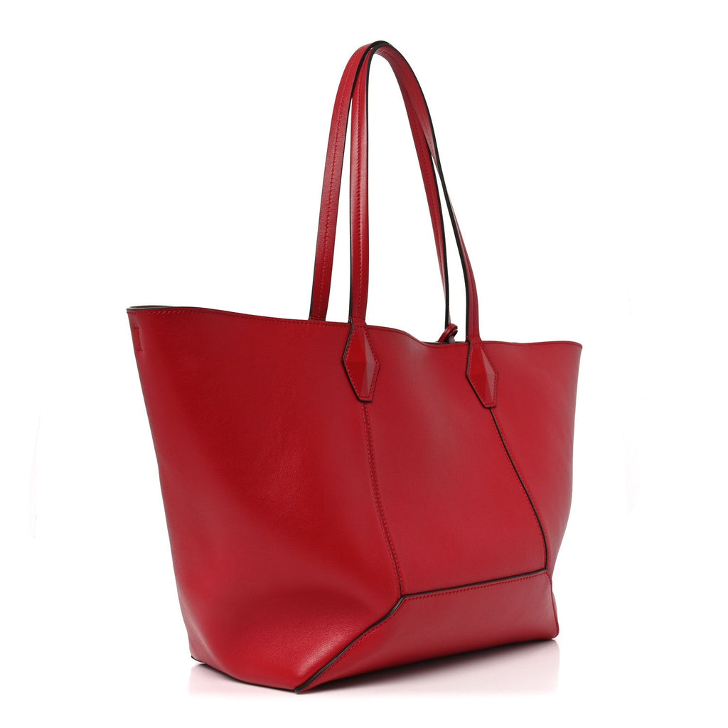 Calfskin Medium Diamond Tote Red