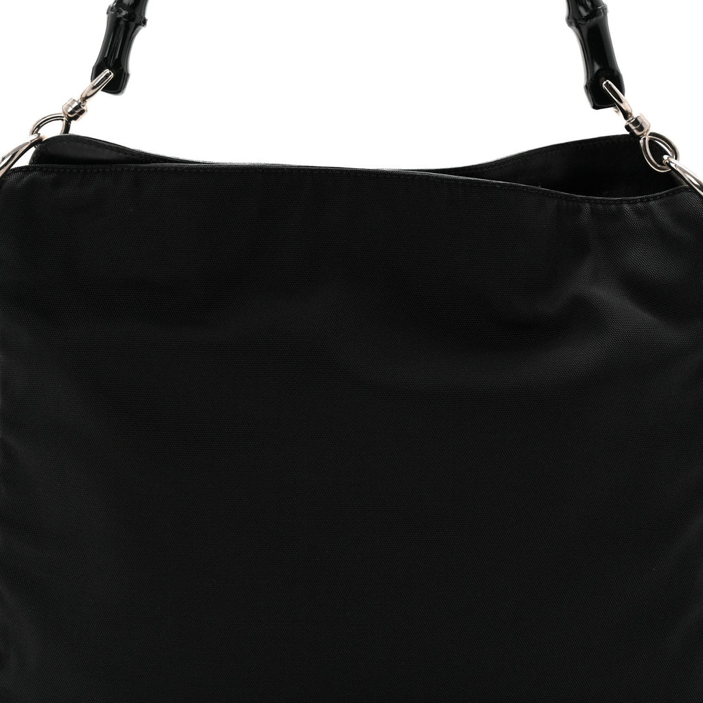 Nylon Bamboo Hobo Black