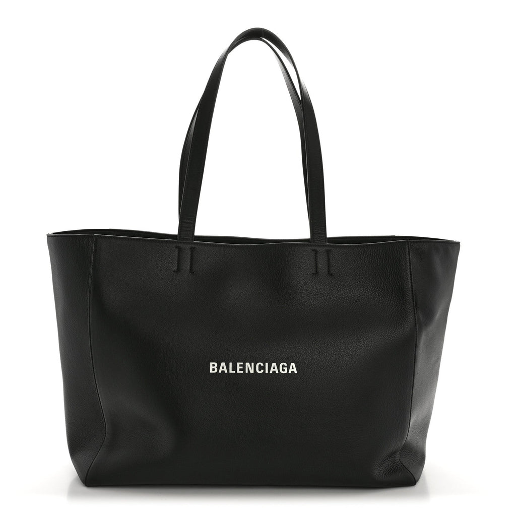 Smooth Calfskin Everyday East West Tote Bag Black