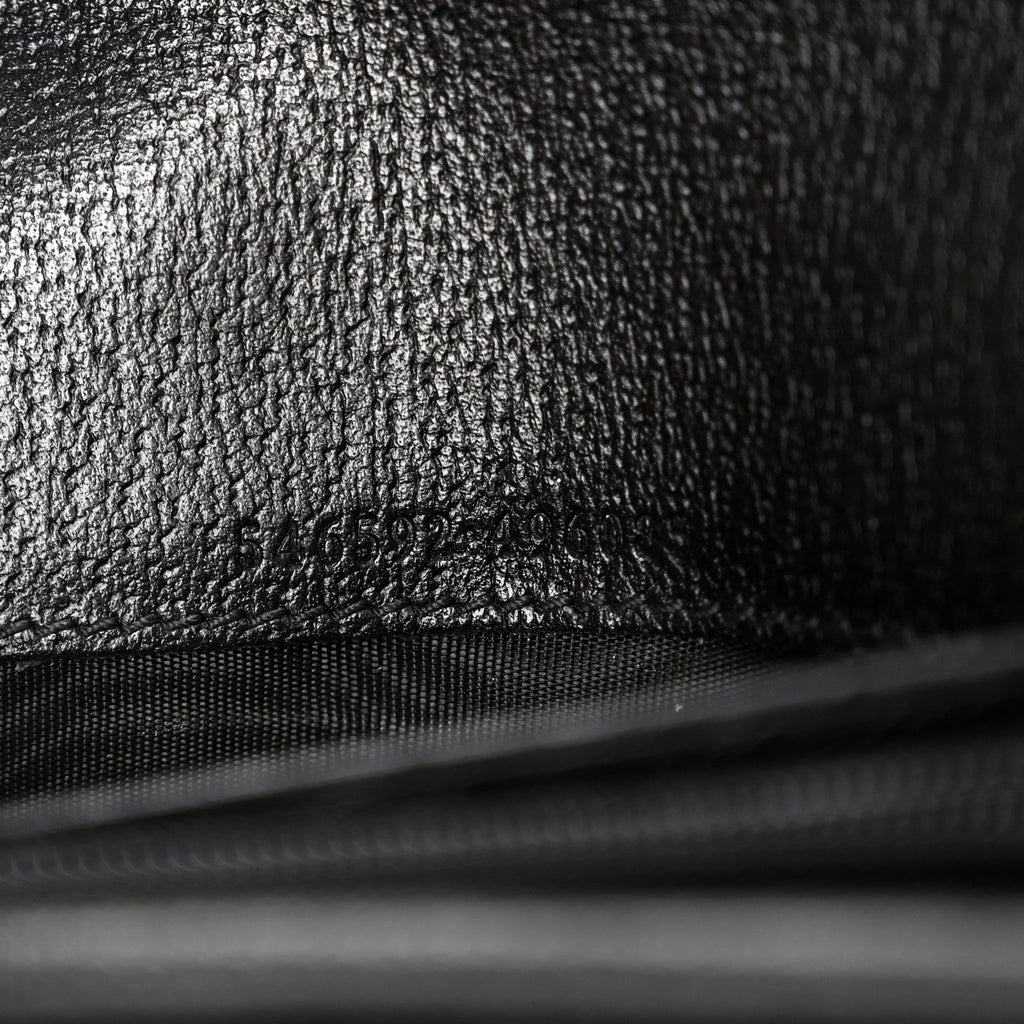 Textured Calfskin Web Ophidia Wallet On Chain Black