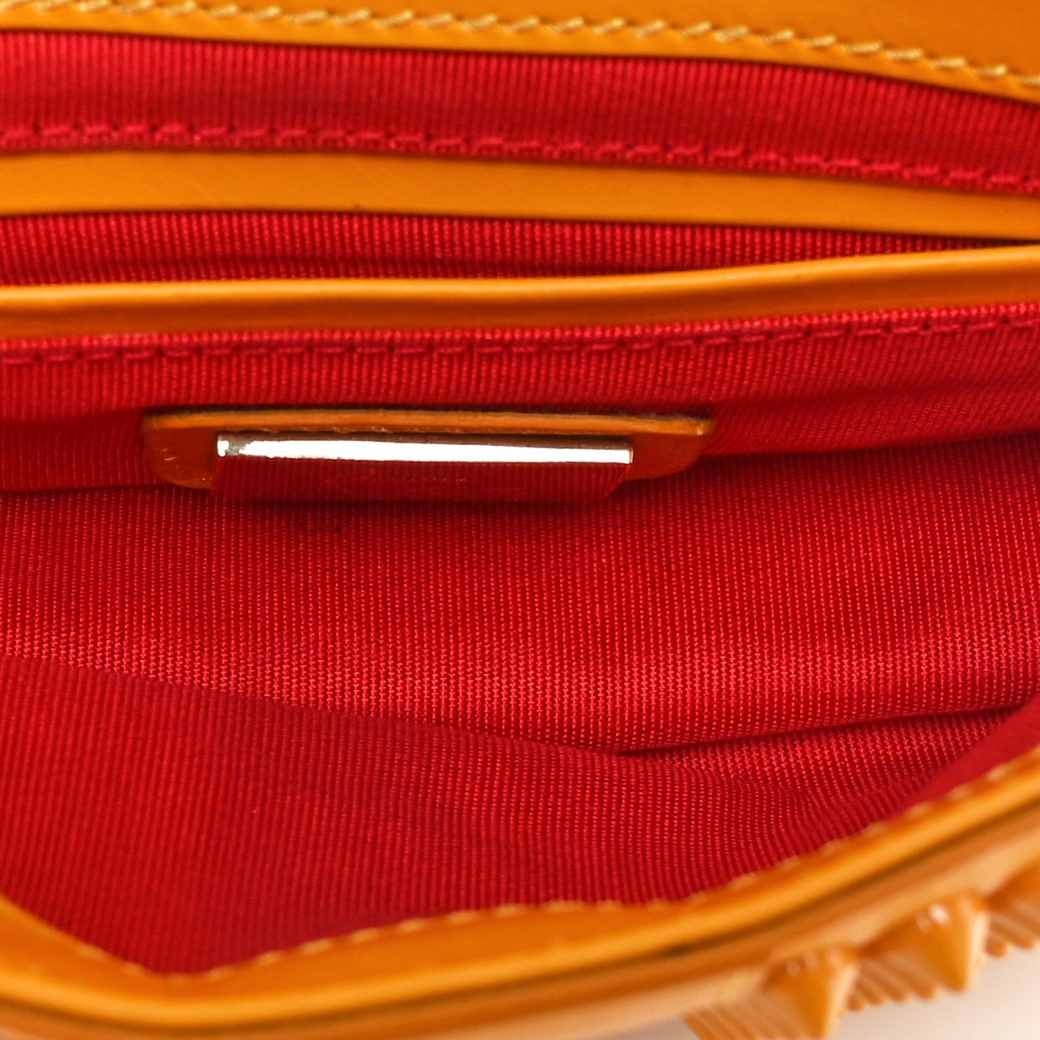 Calfskin Spiked Sweety Charity Crossbody Bag Yellow