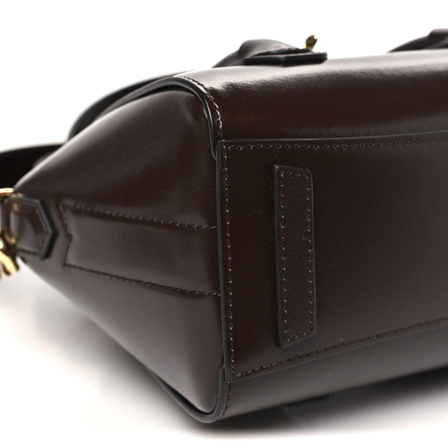Box Calfskin Toy Lock Antigona Shoulder Bag Ebony Brown