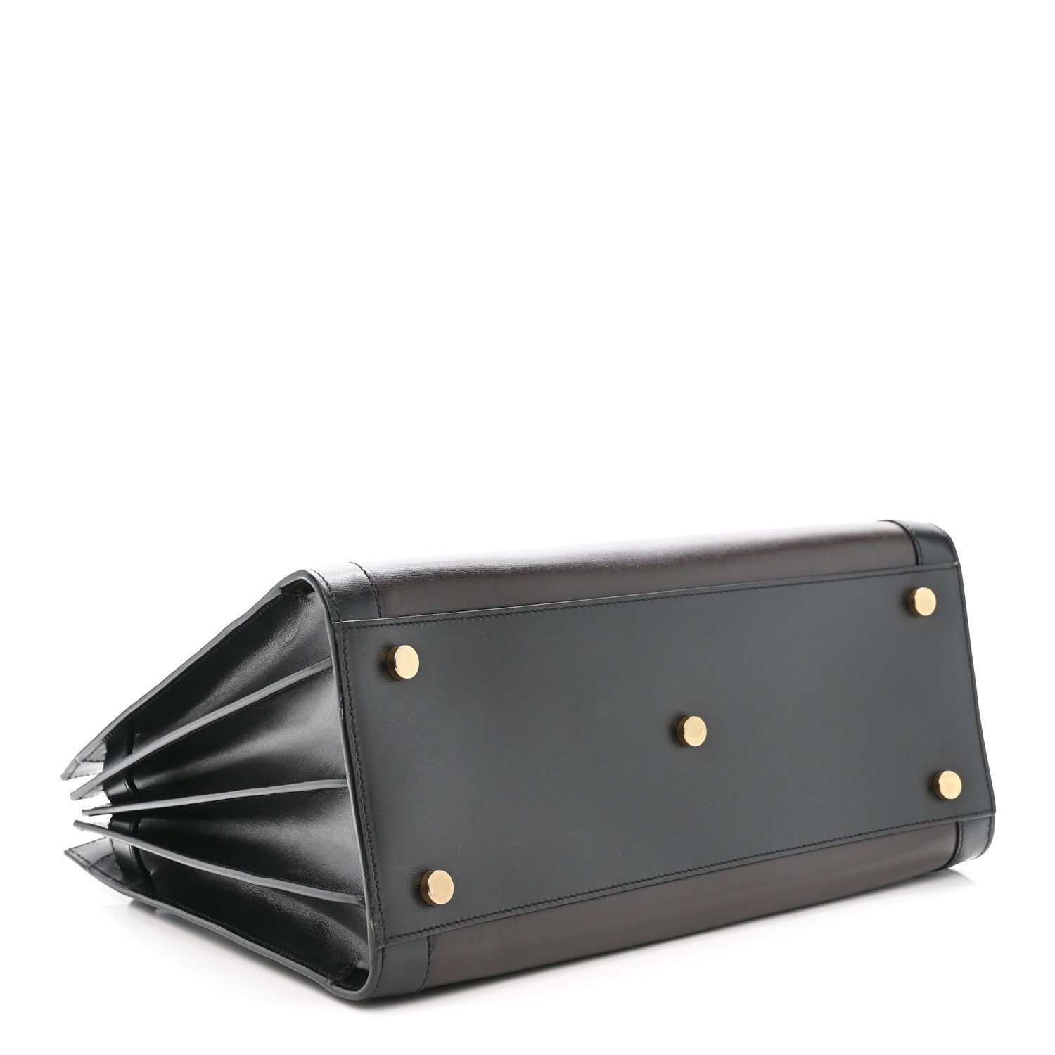Calfskin Bi-Color Small Sac De Jour Burgundy Black