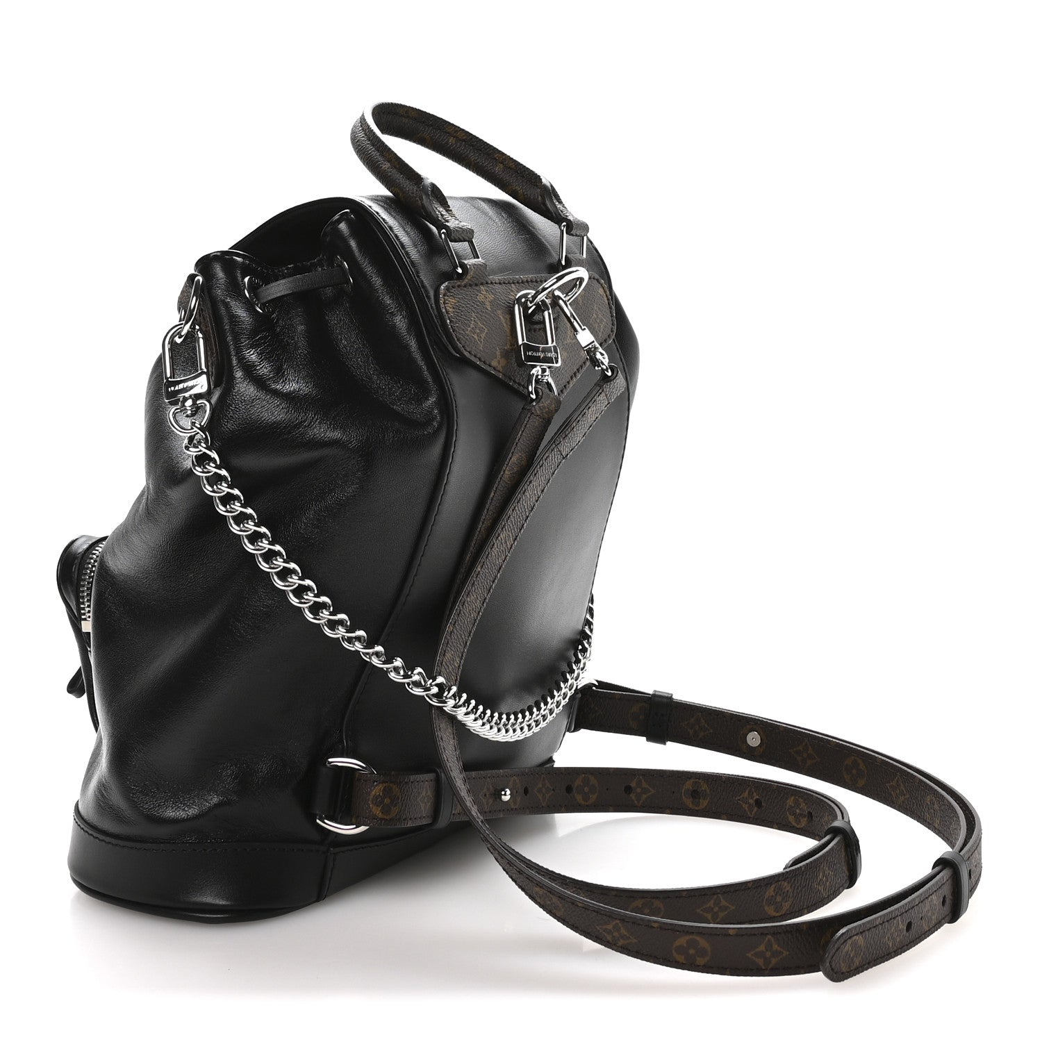Lambskin Monogram Montsouris Vibe PM Black