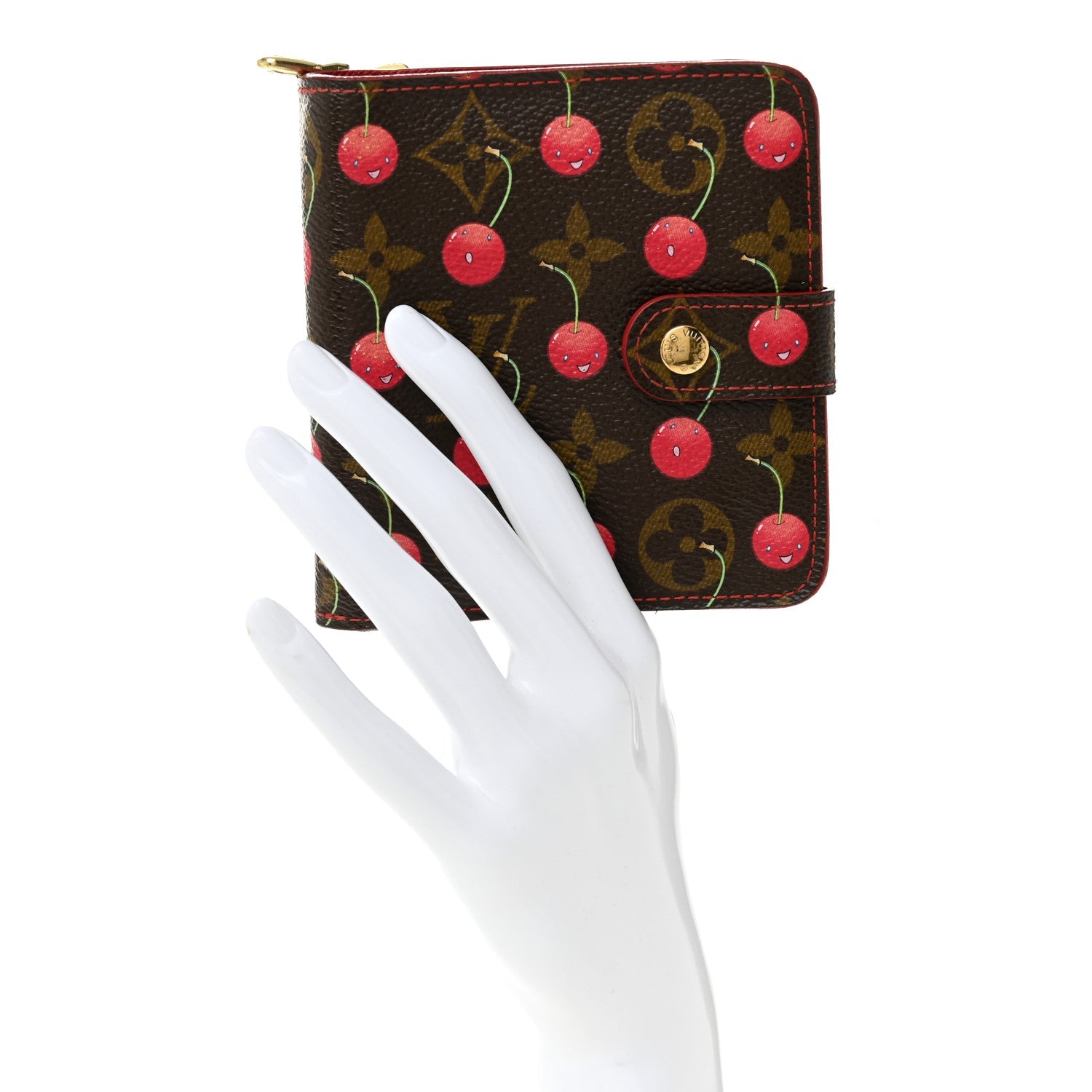 Monogram Cerises Compact Zipped Wallet