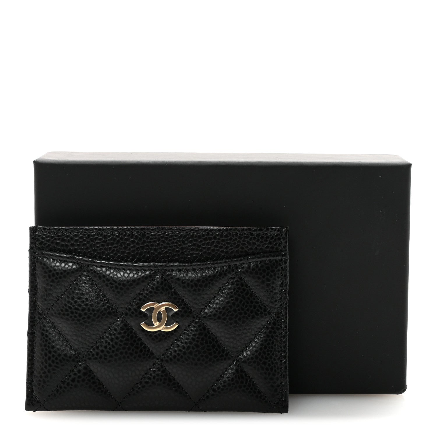 Caviar Quilted  Holder Black