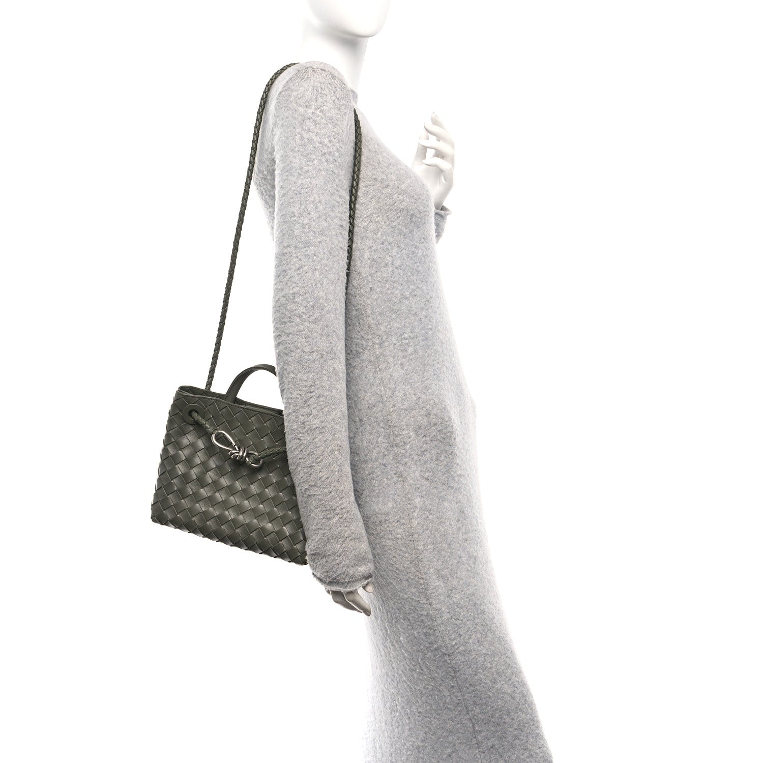 Nappa Intrecciato Small Andiamo Shoulder Bag Pickle