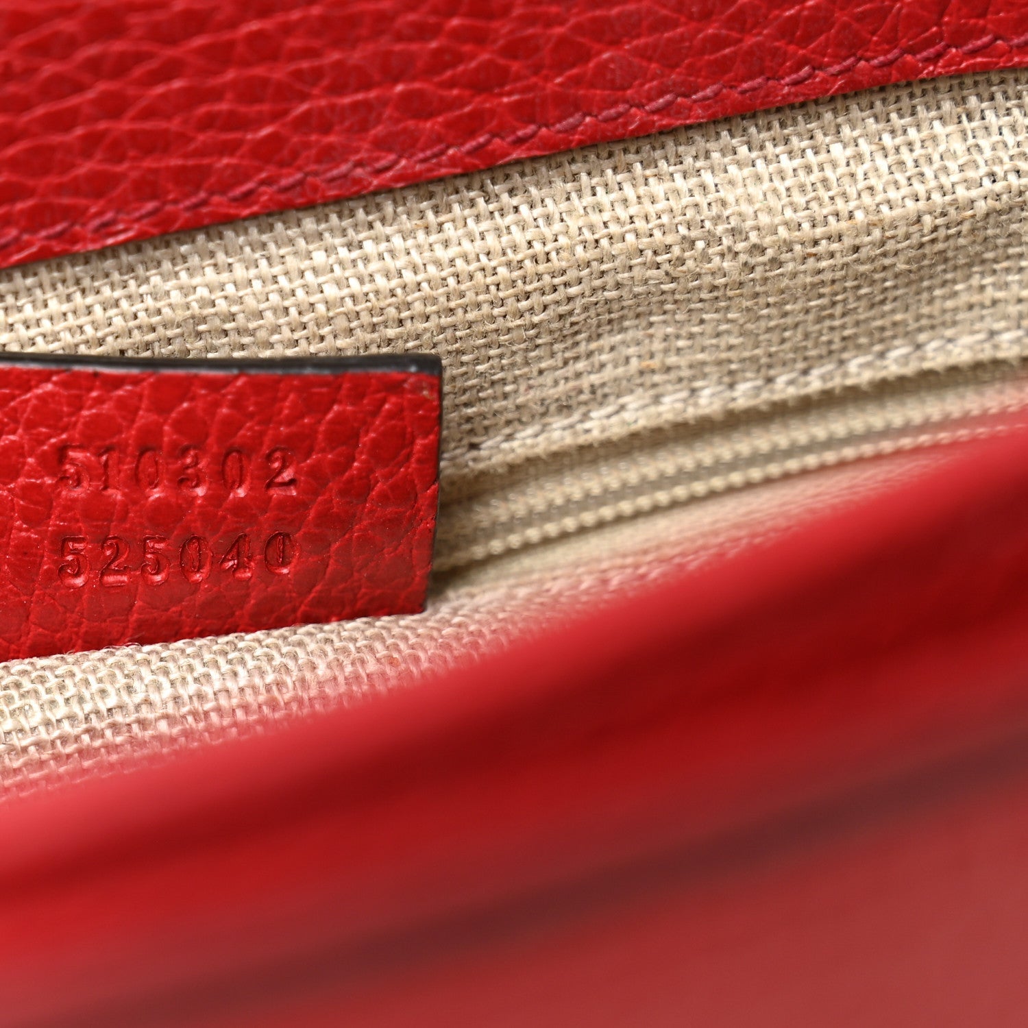 Dollar Calfskin Interlocking G Top Handle Shoulder Bag Red