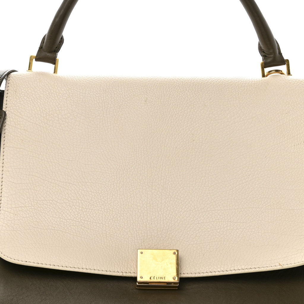 Bullhide Smooth Calfskin Suede Medium Tri-Color Trapeze White Multicolor