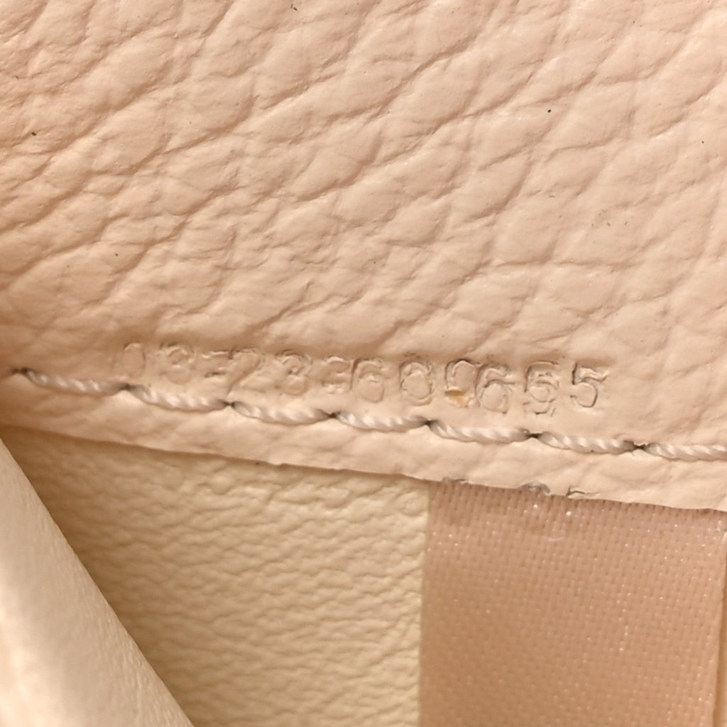 Grained Calfskin Marcie Small Compact Wallet White