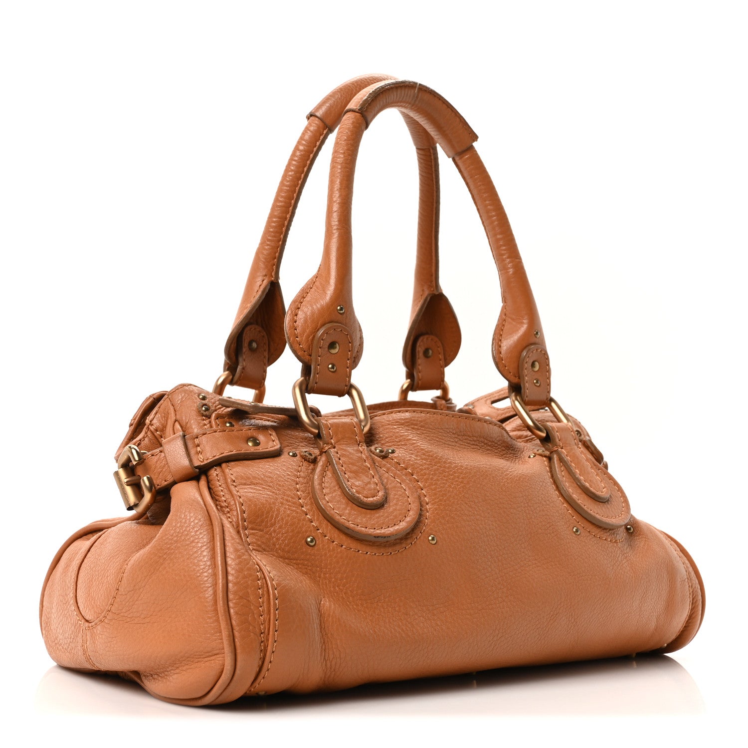 Calfskin Medium Paddington Satchel Tan