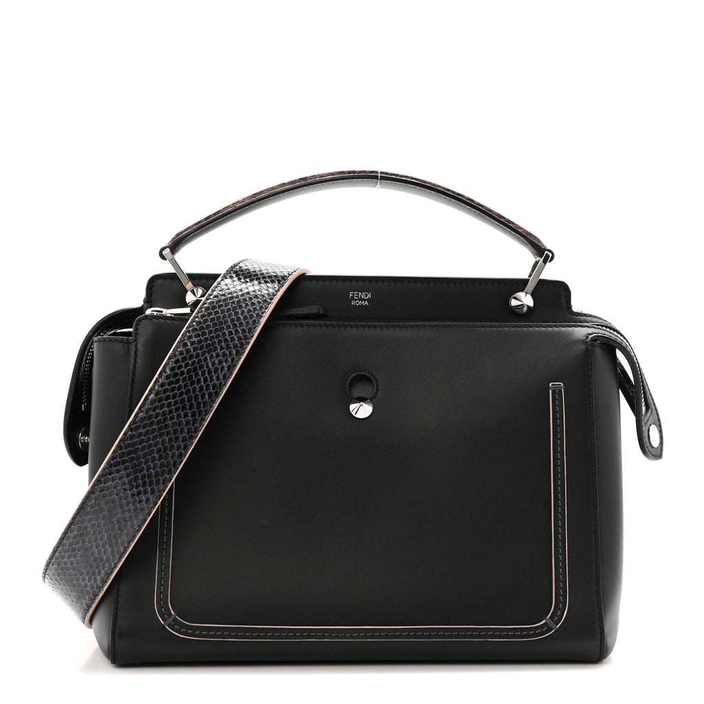 Vitello Baltico Dolce Elaphe DotCom Satchel Dark Grey