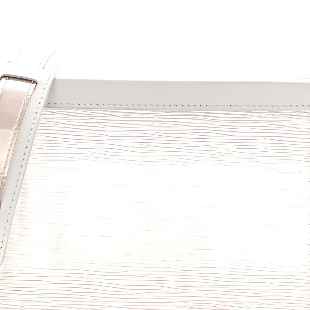 Calfskin PVC Epi Plage Soft Trunk Optic White