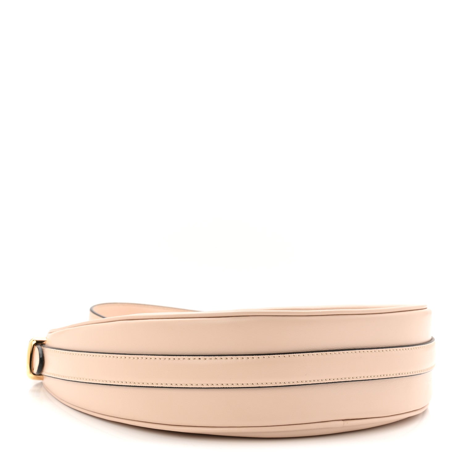 Soft Calfskin Arque Shoulder Bag Travertino