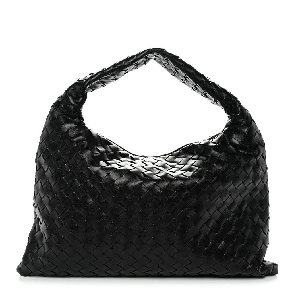 Calfskin Intrecciato Small Hop Black