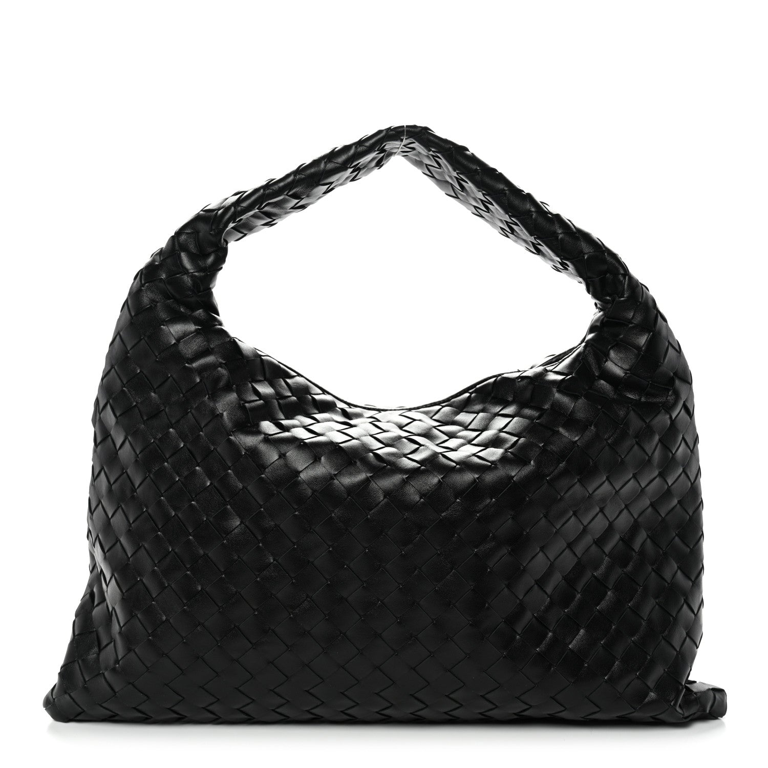 Calfskin Intrecciato Small Hop Black