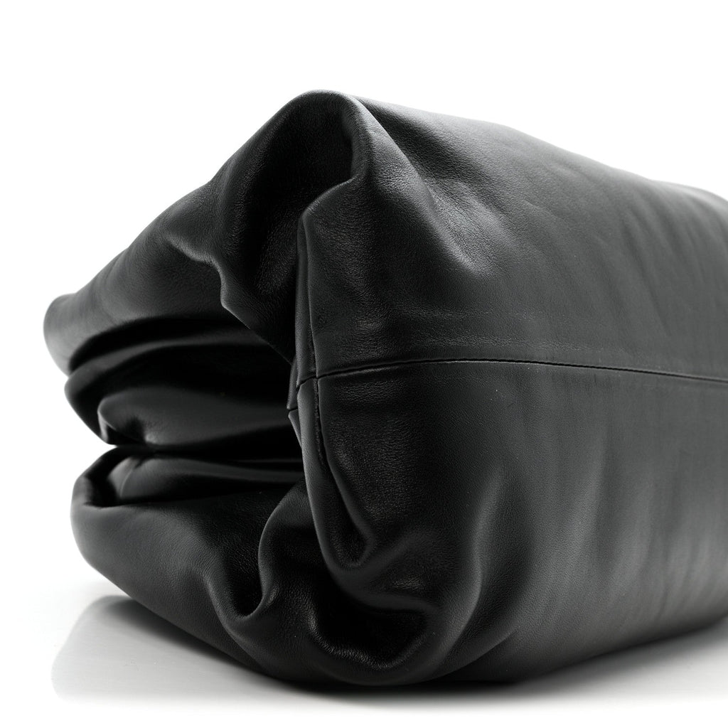 Smooth Butter Calf The Pouch Oversized Clutch Black