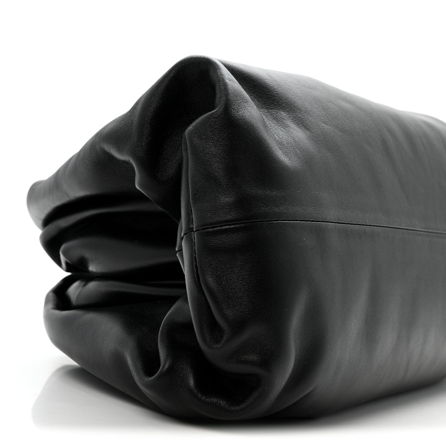 Smooth Butter Calf The Pouch Oversized Clutch Black
