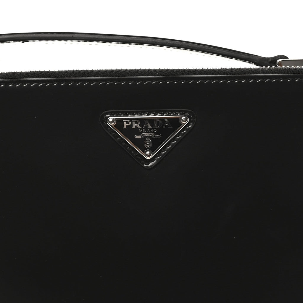 Spazzolato Medium Brique Crossbody Bag Black