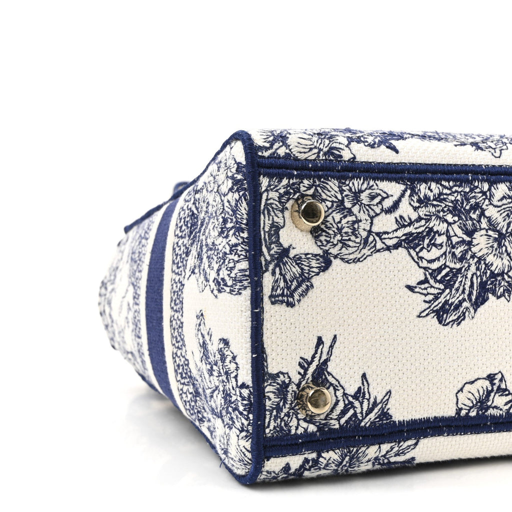 Canvas Reverse Embroidered Rêve d'Infini Medium Lady D-Lite Blue Multicolor