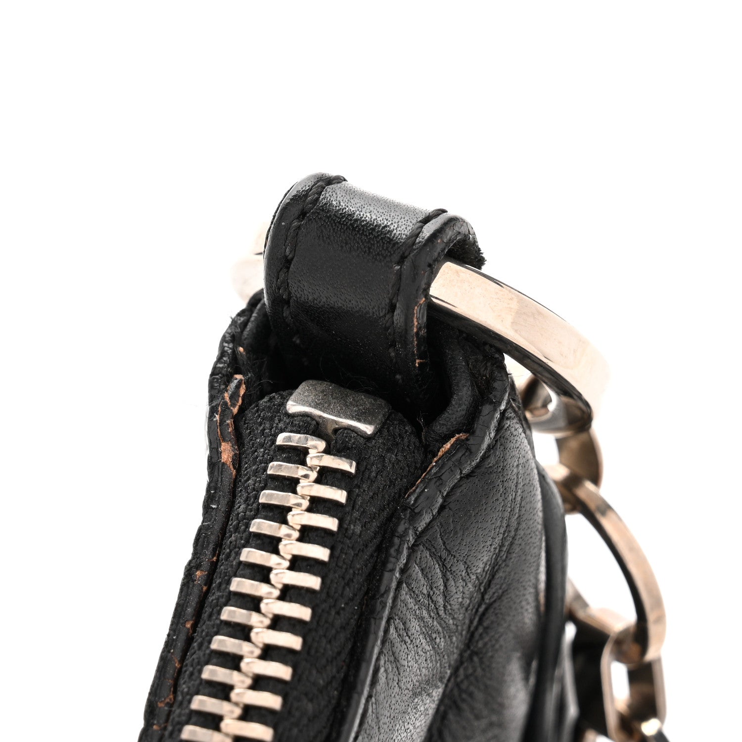 Lambskin Tassel Hobo Black