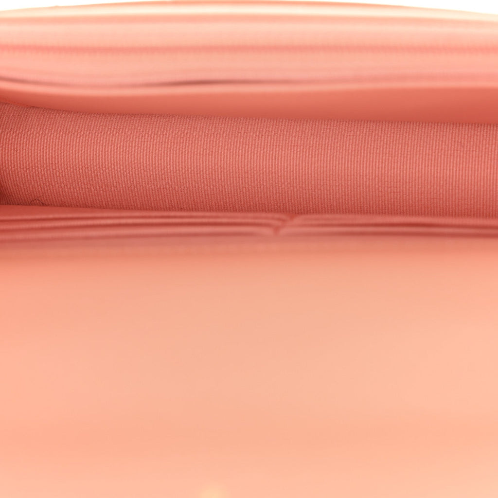 Lambskin Quilted Chanel 19 Wallet On Chain WOC Light Orange