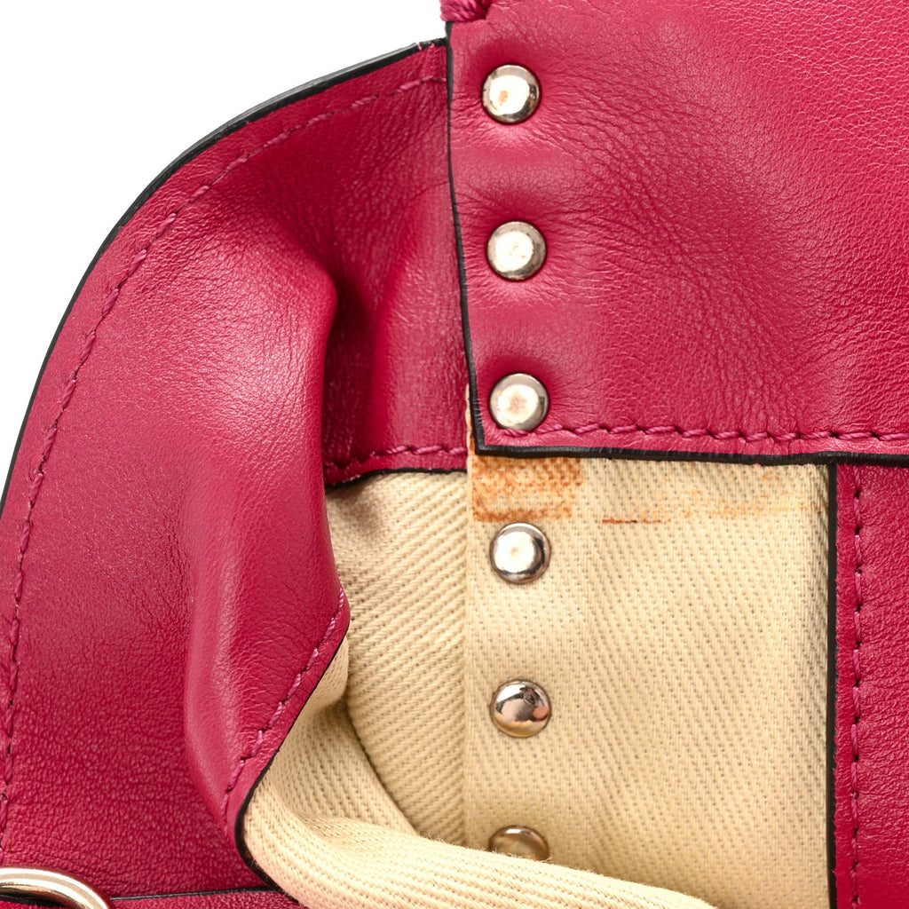 Vitello Medium Rockstud All Over Tote Cyclamin