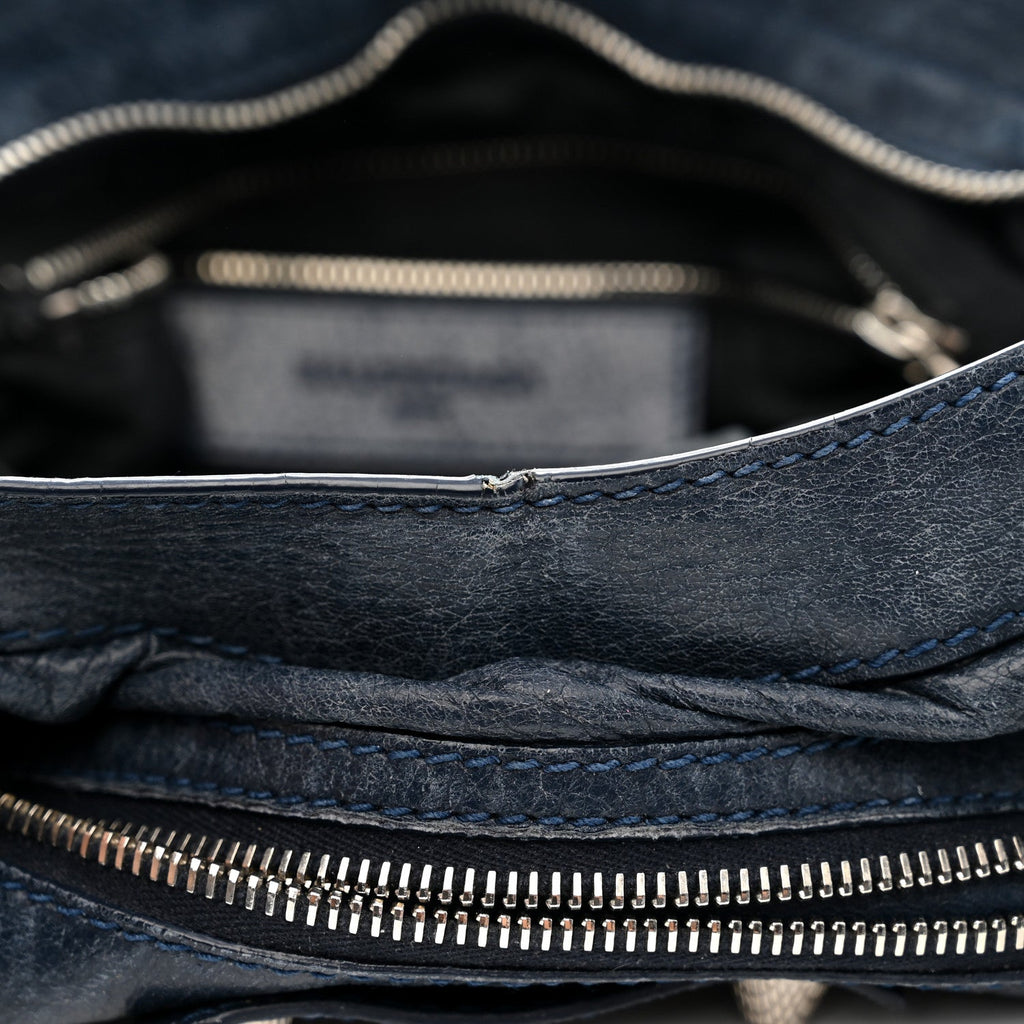 Agneau Giant 12 Silver Hardware Town Bleu Obscur