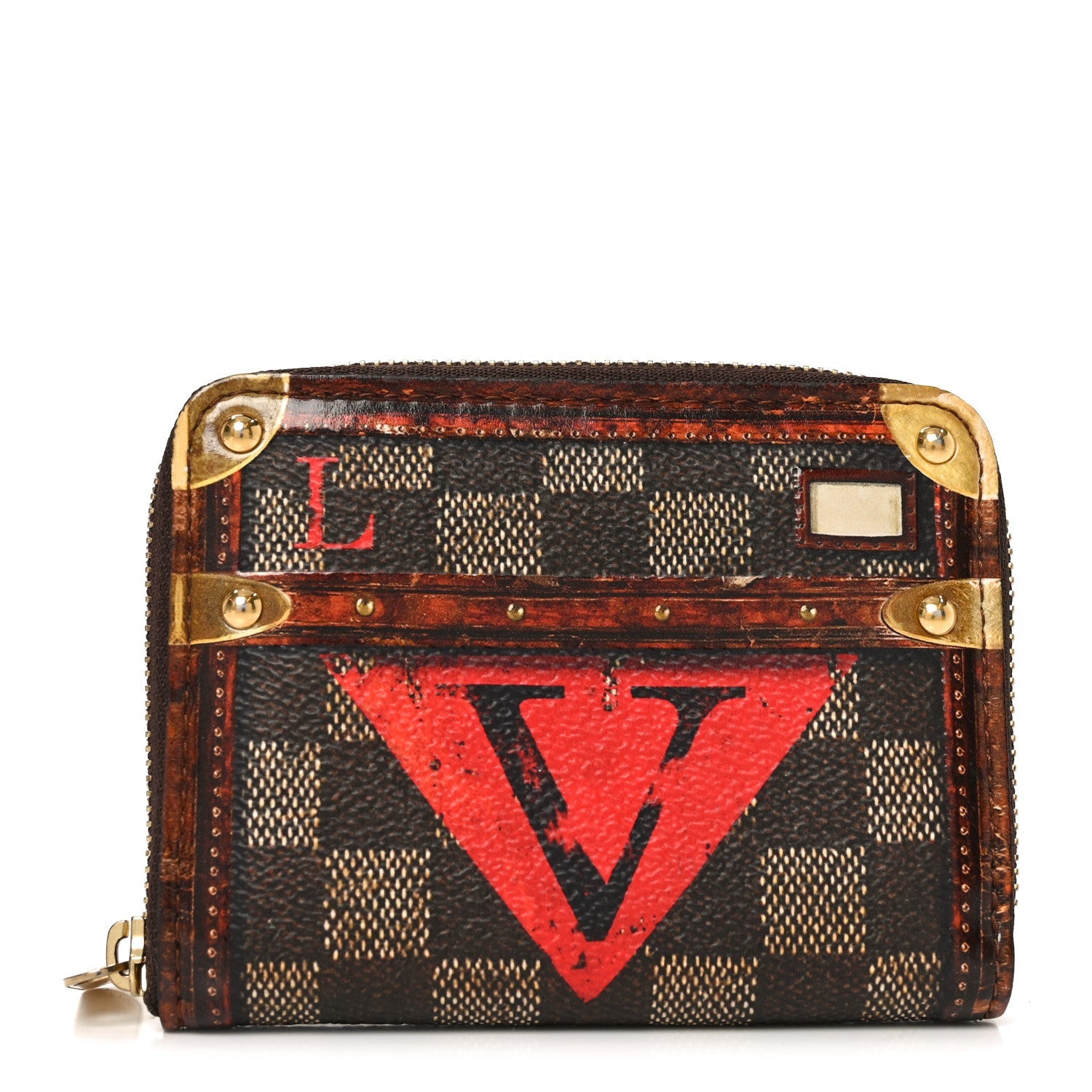 Transformed Damier Ebene Time Trunk Zippy Coin Purse