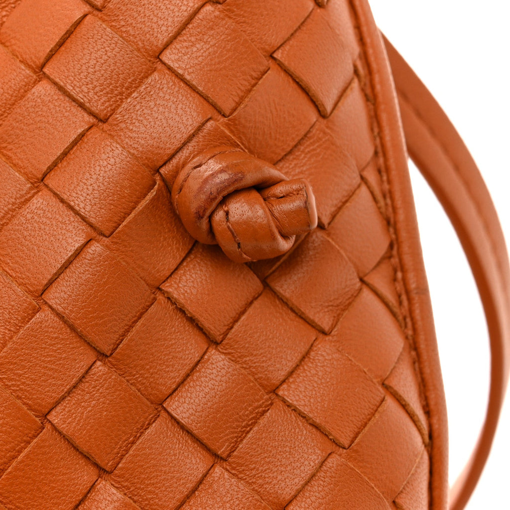 Nappa Intrecciato Nodini Crossbody Messenger Noce