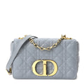 Calfskin Cannage Small Caro Bag Cloud Blue